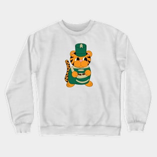 Marching Band Tiger Drum Green and Gold Crewneck Sweatshirt